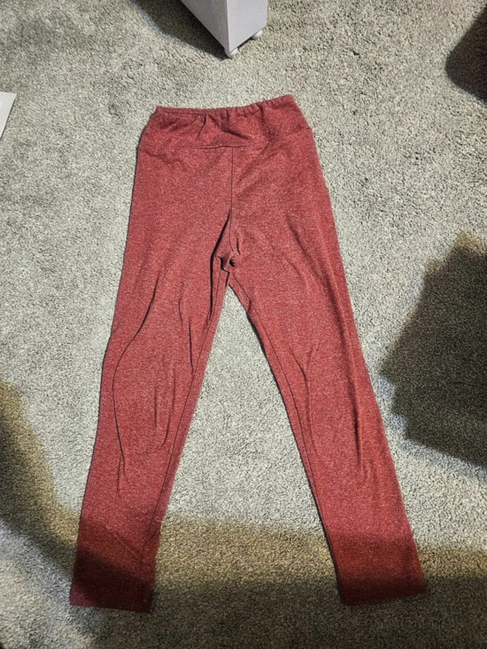 LulaRoe Heathered Red Leggings Kids